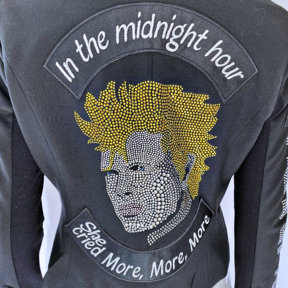 Custom Billy Idol Rebel Yell Rhinestone Jacket - Picture 1 of 7